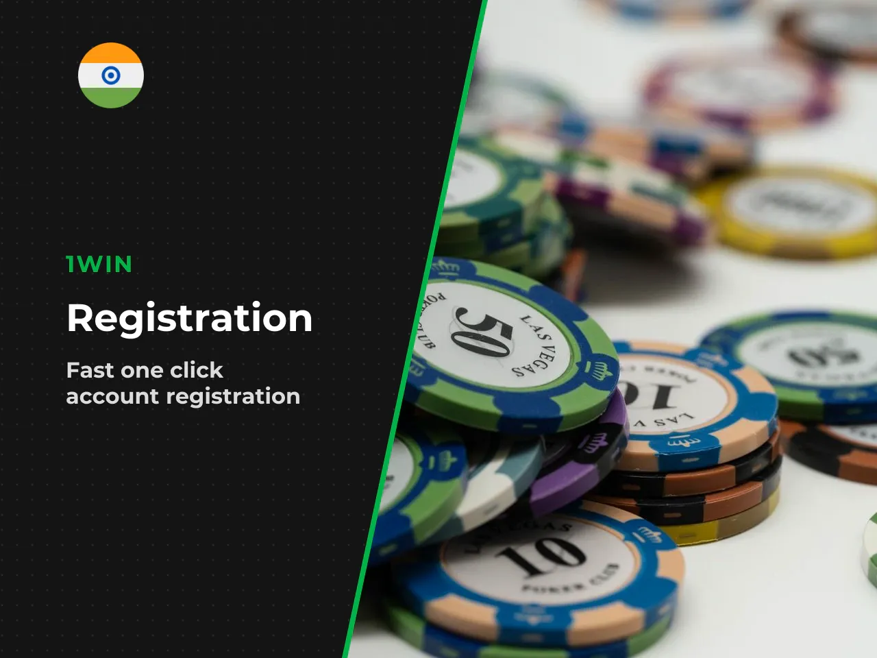 One-Click Registration. Creating a 1win account in one click is a popular method for players who want the fastest possible start. You only need to select your country and preferred currency (INR). The