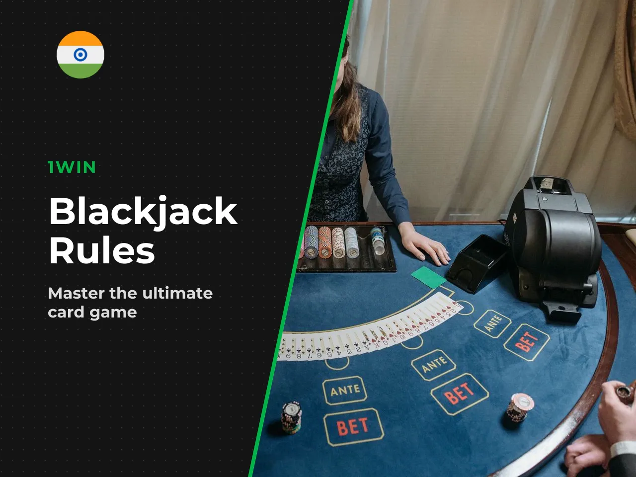The goal of getting closer to 21 than the dealer. The target total is 21, but the direct goal is outscoring the dealer. A player hand wins if the total is higher than the dealer's valid hand, loses if